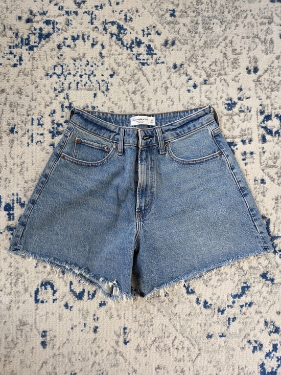 Abercrombie & Fitch Pants - High-Rise Light Blue Denim Shorts